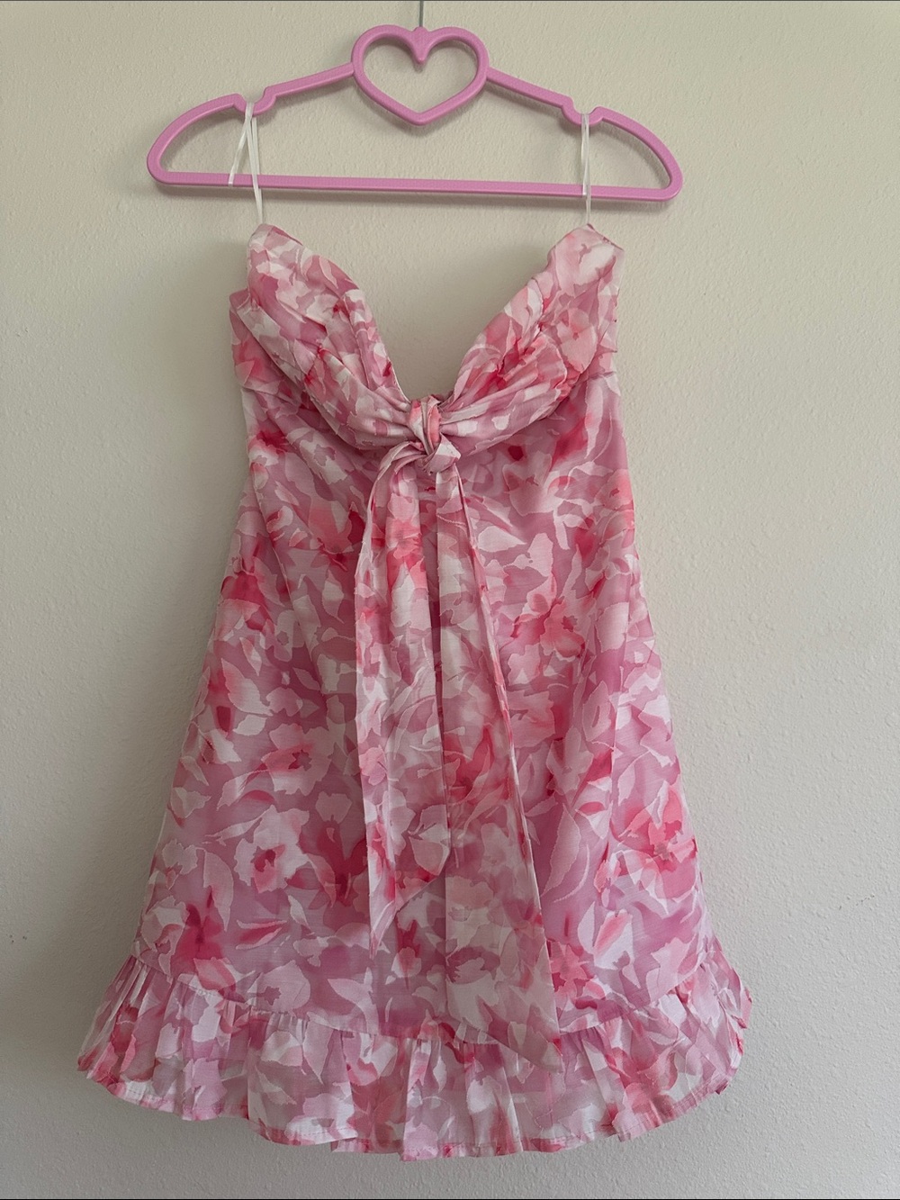 Hello Molly Pink Floral Tie-Front Sundress